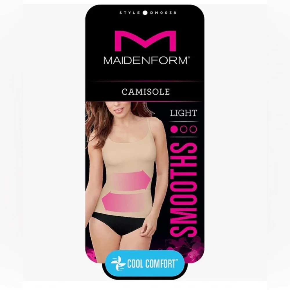 Maidenform Cover Your Bases Camisole Shapewear Top Cool Comfort White Size 2XL
